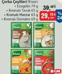 KNORR ÇORBA ÇEŞİTLERİ fiyat ve kampanya bilgisi